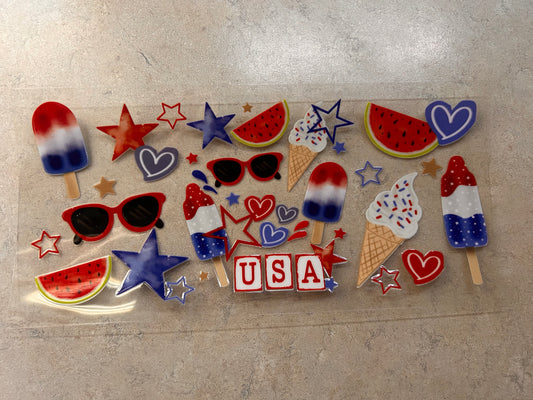 4th of July Cup Wraps