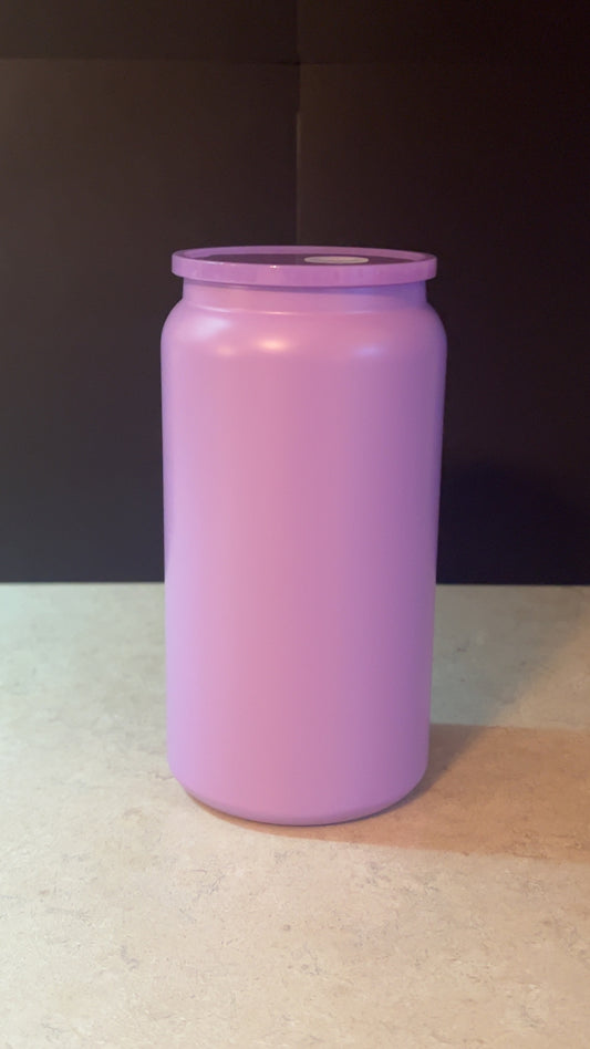 16 oz Stainless Steel Cups Purple